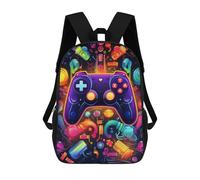 sinyumoney Vibrant Gaming Controller Artwork -159 Backpack Kids School Bag Boys Cartoon 3D Print Students Schoolbag Laptop Daypack for Boys Girls 17inch