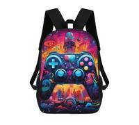 sinyumoney Vibrant Gaming Controller Artwork -164 Kids Backpacks Children Bag,Anime Bag,Large Capacity Kids Backpack, 3D Printed Children's,Student Schoolbag,Kids Boys Girls School Bag 17inch