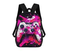 sinyumoney Vibrant Gaming Controller Artwork -167 Backpack for School 3D Printed Boys Girls School BagChildren Bookbag Travel Rucksack 17inch
