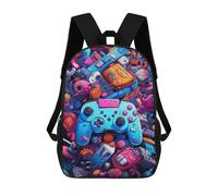 sinyumoney Vibrant Gaming Controller Artwork -21 Backpack Cartoon Plush Bag, 3D Backpack for Kids School Bag Birthday Gift Idea for Boys And Girls 17inch