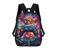 sinyumoney Vibrant Gaming Controller Artwork -25 Children Casual Backpacks School Bag for Teenagers Girls Boys Book Bags Back Pack 17inch