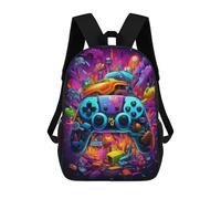 sinyumoney Vibrant Gaming Controller Artwork -32 School Bags High Secondary School Bags Casual Backpack for Men/Women 17inch