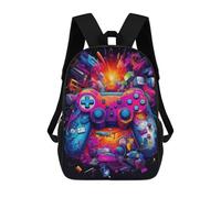 sinyumoney Vibrant Gaming Controller Artwork -34 Kids Backpacks,3D Personalized School Bookbags for Boys Girls Large Schoolbags Casual Daypack 17inch