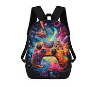 sinyumoney Vibrant Gaming Controller Artwork -43 School Bags Business Laptop Rucksack Bag Unisex Casual Daypack for Boys/Girls/Teenagers 17inch