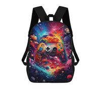 sinyumoney Vibrant Gaming Controller Artwork -44 Backpack Cartoon Plush Bag, 3D Backpack for Kids School Bag Birthday Gift Idea for Boys And Girls 17inch