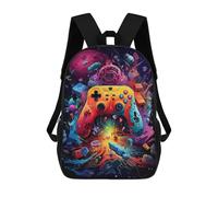 sinyumoney Vibrant Gaming Controller Artwork -45 School Bag 3D Printed Children's School Backpack Casual Fashion Travel Backpacks for Kids School Students 17inch