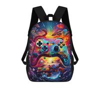 sinyumoney Vibrant Gaming Controller Artwork -51 Kids Backpack, Backpack School Bag, Backpacks Kids School 3D Printed School Bags for Elementary And Middle School Students Teens Birthday Gift 17inch