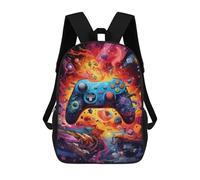 sinyumoney Vibrant Gaming Controller Artwork -55 Rucksack Lightweight Casual Daypack School Backpacks for School/Work/Travel 17inch