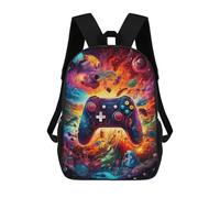 sinyumoney Vibrant Gaming Controller Artwork -67 Kids Backpack,School Backpack Kids School Bag 3D Printed Cartoon Large Capacity Backpack for Kids Boys And Girls 17inch