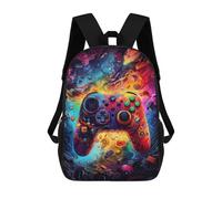 sinyumoney Vibrant Gaming Controller Artwork -74 Backpack for School 3D Printed Boys Girls School BagChildren Bookbag Travel Rucksack 17inch