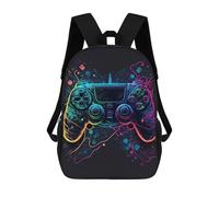 sinyumoney Vibrant Gaming Controller Artwork Rucksack Business Laptop Rucksack Bag Unisex Casual Daypack for Men/Women 17inch