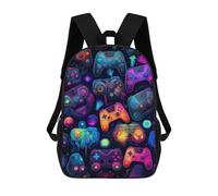 sinyumoney Vibrant Gaming Controllers -25 Backpack Cartoon Plush Bag, 3D Backpack for Kids School Bag Birthday Gift Idea for Boys And Girls 17inch