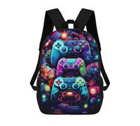 sinyumoney Vibrant Gaming Controllers -29 Fashion Student School Backpack Suitable for Boys Girls Kids Casual Outdoor Travel Essential Daypack 17inch