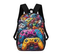 sinyumoney Vibrant Gaming Controllers Collage Rucksack Travel College Rucksack Backpacks for Girls Boys Teenage 17inch