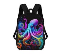 sinyumoney Vibrant Octopus Artwork Rucksack Computer Rucksack for School/Work/Travel for Girl, Teen Girls 17inch