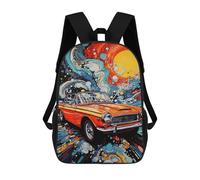 sinyumoney Vibrant Retro Car Artwork -1 Backpack School Bag Business Durable Laptop Bag for Campus Outdoor Travel Sports 17inch