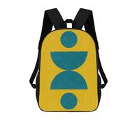 sinyumoney Vibrant Shapes 01 Children's Backpack, 3D Printed School Backpack, Backpack for Boys Girls, Adjustable School Bag for Primary School 17inch