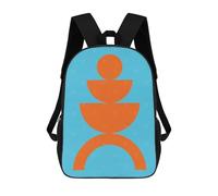 sinyumoney Vibrant Shapes 02 School Backpack School Secondary High School College Backpack Travel for Men/Women 17inch