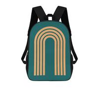 sinyumoney Vibrant Shapes 09 Rucksack Water Resistant Travel Backpack Computer Bag for Men, Women & Teenage Boys 17inch
