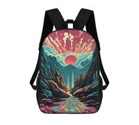 sinyumoney Vibrant Sunset Canyon Scene Backpack School Lightweight Airport College Students Back Pack for School/Work/Travel 17inch