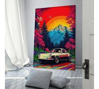sinyumoney Vibrant Sunset Drive -1 Posters Prints For Home Bedroom Toilet Bathroom Wall Decor Wall Art Canvas Birthday Couple Celebrating 16x24inch(40x60cm)