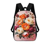 sinyumoney Victorian Pink Floral Art School Backpack Lightweight Schoolbag Dayback Bookbag College for Men, Women & Teenage Boys 17inch