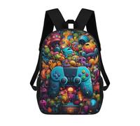 sinyumoney Video Game Controller Fantasy Kids School Backpack 3D Printed Backpacks Fashion School Bag Rucksacks for Boys Elementary And Middle School Students 17inch