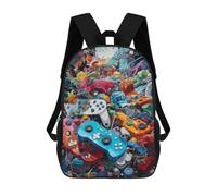 sinyumoney Video Game Controllers A Visual Symphony Rucksack Business Laptop Rucksack Bag Unisex Casual Daypack for Men/Women 17inch