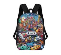 sinyumoney Video Game Controllers in A Digital Artwork Backpack School Fashion Stationery Backpack Waterproof Casual Daypacks for Men, Women & Teenage Boys 17inch
