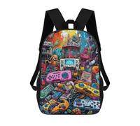 sinyumoney Video Game Controllers in A Fantasy World Backpack for Boys Teen Students, Girls Rucksack Bags Toddler Elementary Middle School Bookbag 17inch