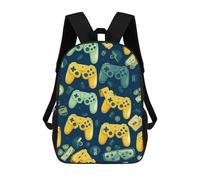 sinyumoney Video Game Controllers Pattern Print Children's Backpack School Bag for Adult And Kids Travel Daypack 17inch