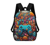 sinyumoney Video Game Odyssey Children's Backpack, Schoolbag Large Capacity Students Bookbag Rucksack Knapsack for Boys Girls Adults Teen 17inch