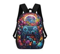 sinyumoney Video Game Paradise -3 Kids School Backpack 3D Printed Fashion School Bag Casual School Bag for Boys Elementary And Middle School Students 17inch