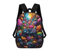 sinyumoney Video Game Paradise Backpack for Boys Teen Students, Girls Rucksack Bags Toddler Elementary Middle School Bookbag 17inch