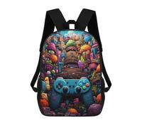 sinyumoney Video Game Wonderland Backpack 3D Print Kids Bag Elementary Students Daypack Lightweight School Bag for Children Girls Boys Nursery Lunch Pack 17inch