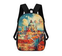 sinyumoney Vienna Art Backpack 3D Printed Kids School Backpack High Capacity Travel Backpacks Book Bags Kids Backpack 17inch