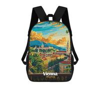 sinyumoney Vienna Cityscape School Backpack School Secondary High School College Backpack Travel for Men/Women 17inch