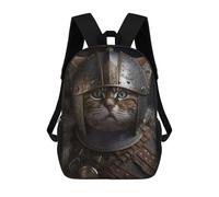 sinyumoney Viking Cat Portrait Backpack School Bag Lightweight Schoolbag Dayback Bookbag College for Girl, Teen Girls 17inch