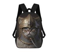 sinyumoney Viking Cat School Backpack Large Water Resistant Laptop Backpack for Teenage Girls Boys Women Men 17inch