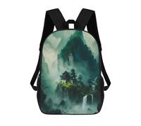 sinyumoney Villa On The Mountain Backpack School Lightweight Schoolbag Dayback Bookbag College for Men/Women 17inch