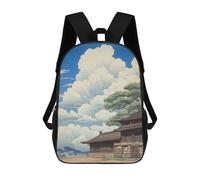 sinyumoney Village Japanese Painting Ronaldo Backpack, Children's Backpack, Student School Bag, Book Bag, 3D Printed School Bag For Boys And Girls, 17inch