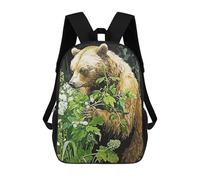 sinyumoney Vintage Bear Backpack School Water Resistant Travel Backpack Computer Bag for Girls Boys Teenage 17inch