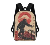 sinyumoney Vintage Bigfoot Japanese Backpack School Lightweight Schoolbag Dayback Bookbag College for Men/Women 17inch