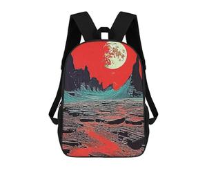 sinyumoney Vintage Collage Red Nature School Backpack Daypacks Business Backpack Water Resistant Bookbag for Campus Outdoor Travel Sports 17inch