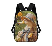 sinyumoney Vintage Duck School Backpack Large Water Resistant Laptop Backpack for Boys/Girls/Teenagers 17inch