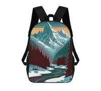 sinyumoney Vintage Iceberg Backpacks Kids 17inch School Backpack School Bag 3D Printed School Bag for Boys Elementary And Middle School Students