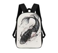sinyumoney Vintage Japanese Koi Fish School Backpack Daypacks Business Backpack Water Resistant Bookbag for Campus Outdoor Travel Sports 17inch