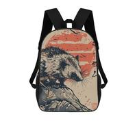 sinyumoney Vintage Japanese Opossum School Backpack Work Laptop Backpack Rucksack Bag for Teenage Girls Boys Women Men 17inch