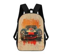 sinyumoney Vintage Racing Car Art Backpack School Bag Travel College Rucksack Backpacks for Camping Outdoor Adventures And Daily Travel 17inch