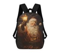 sinyumoney Vintage Santa Claus Backpack School Water Resistant Travel Backpack Computer Bag for School/Work/Travel 17inch